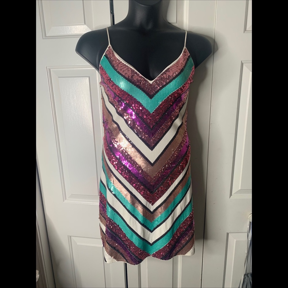 Sequin Spaghetti Strap Dress